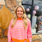 Dex Striped Mockneck Set Shorts Pink