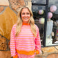 Dex Striped Mockneck Set Shorts Pink