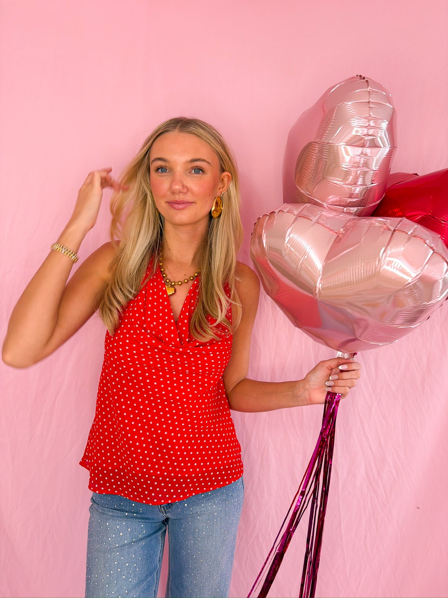 Lacie Red Halter NeckTop