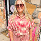 Danielle Red Gingham Set