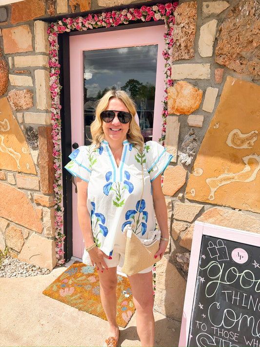 Gianna Cream Floral Top