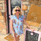 Gretchen Blue Floral Top