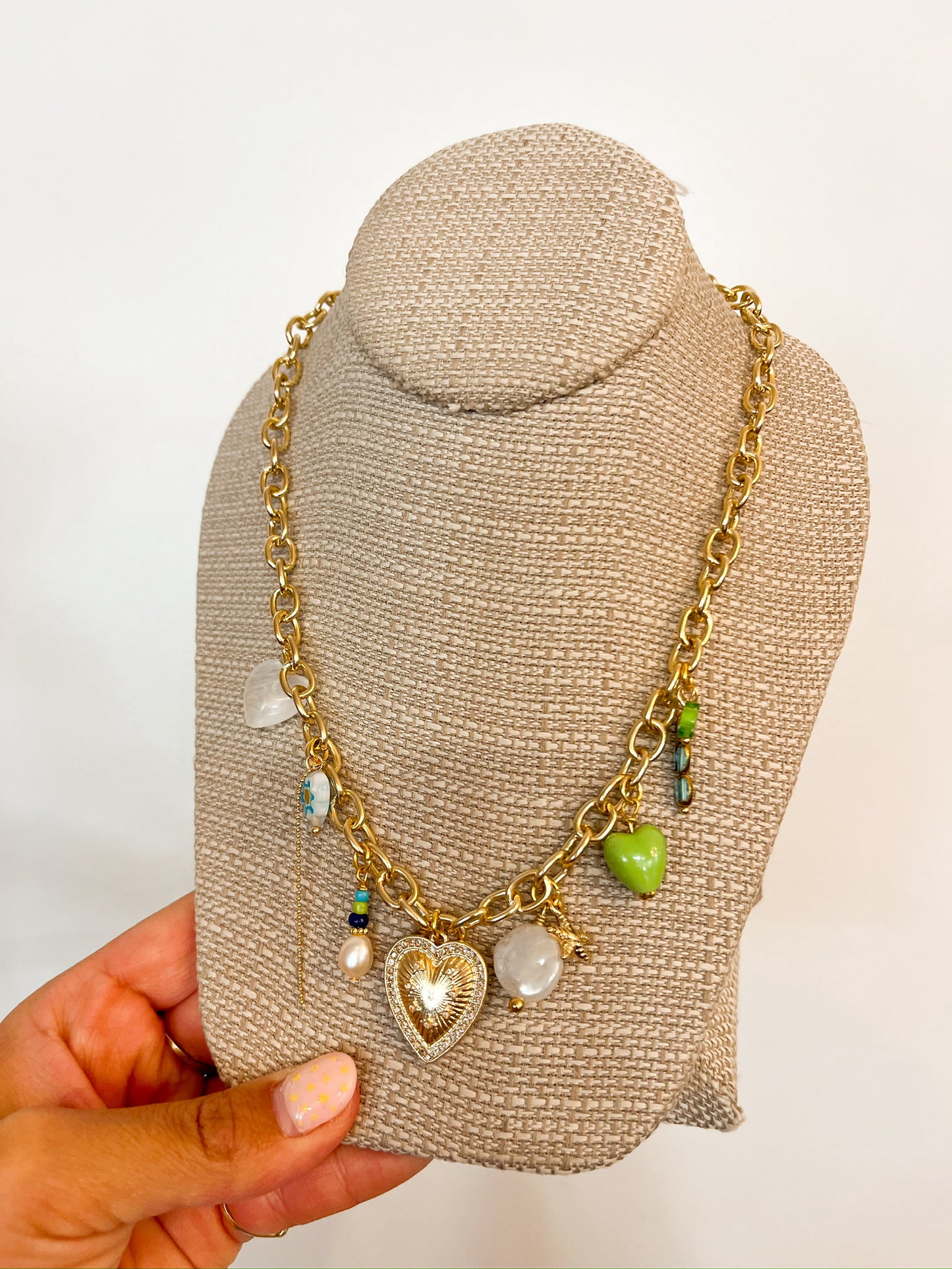 Orange Beach Charm Necklace
