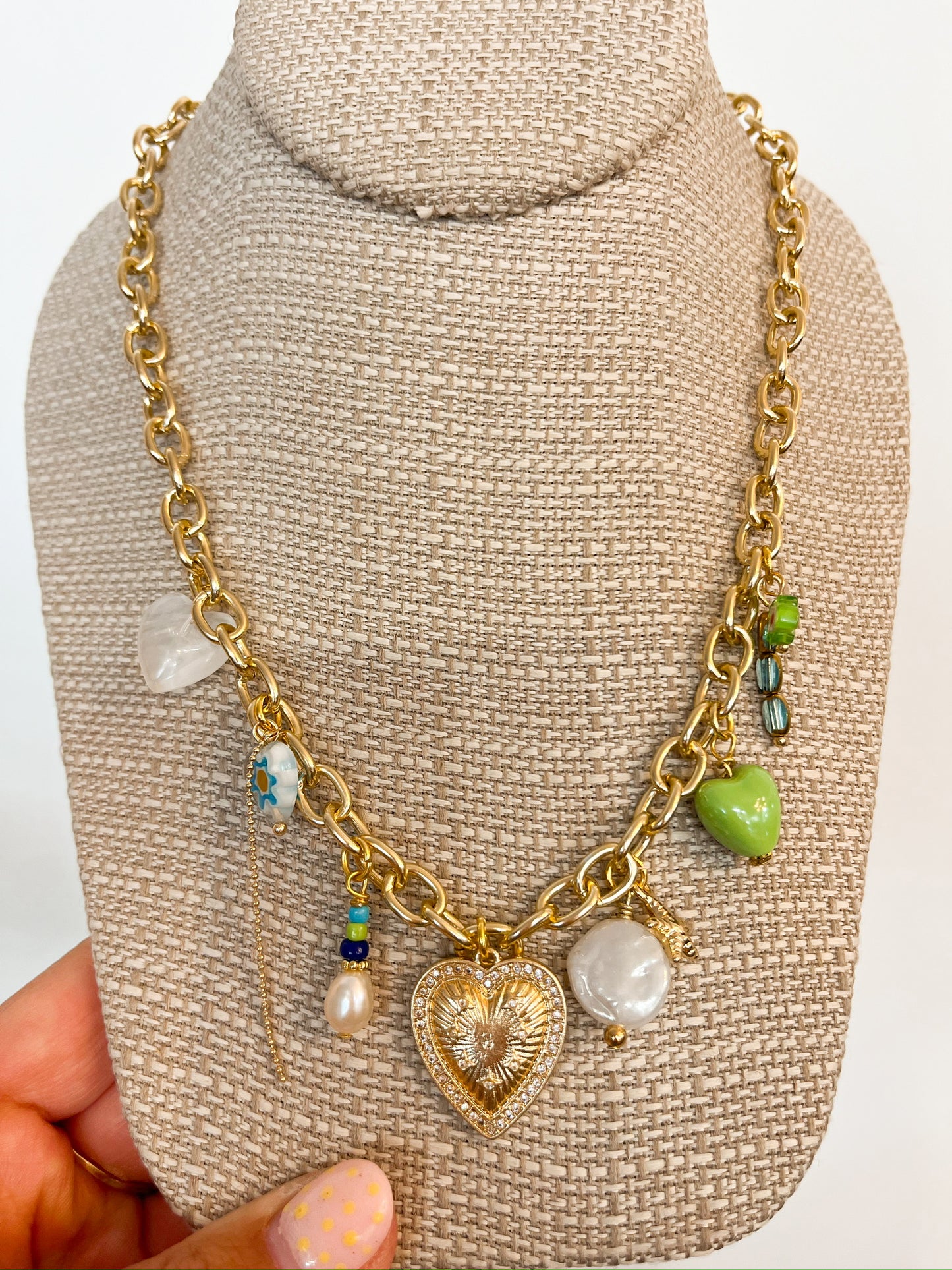 Orange Beach Charm Necklace