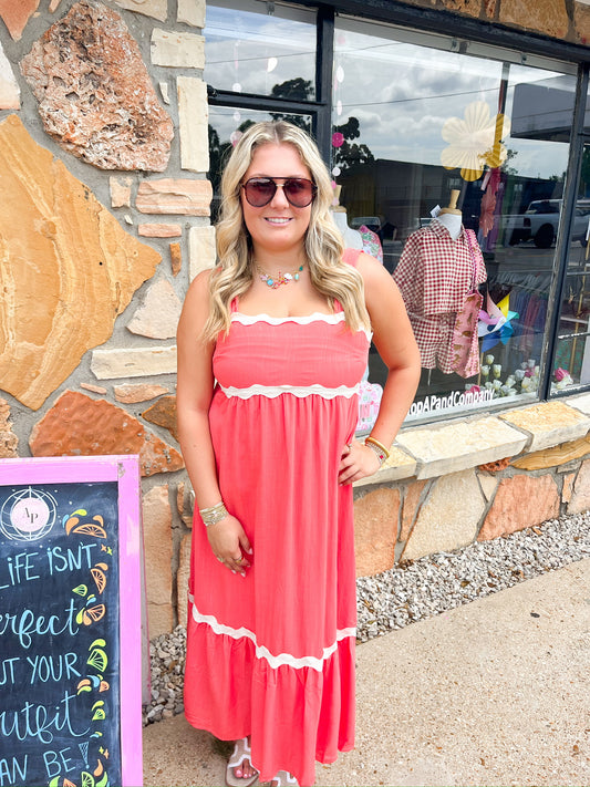 Brooke Coral Dress