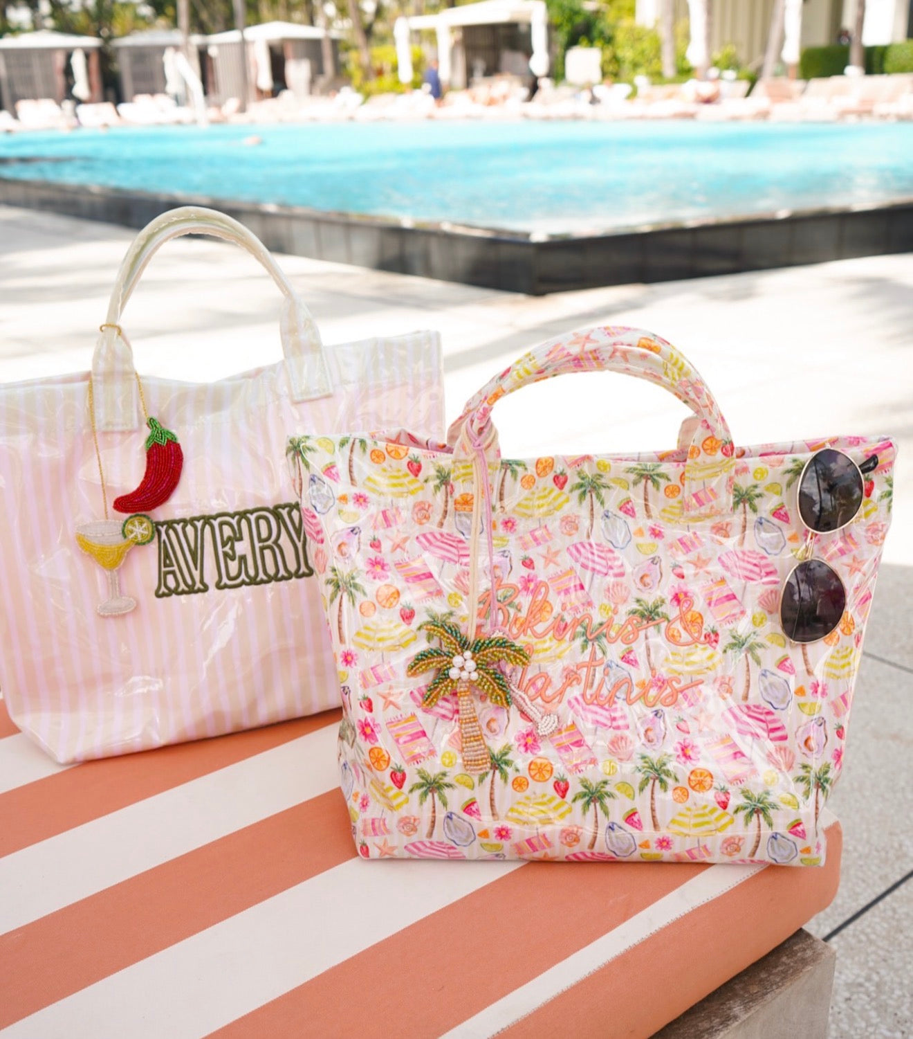 Cabana Clear Coat Tote Tropical Toast