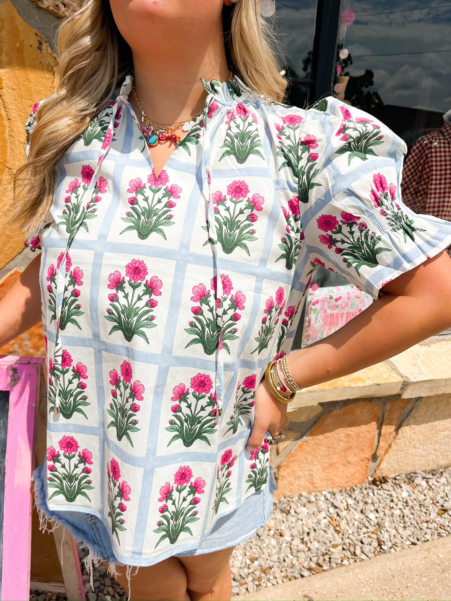 Elizabeth Magenta Top