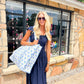 Bella Navy Midi Dress