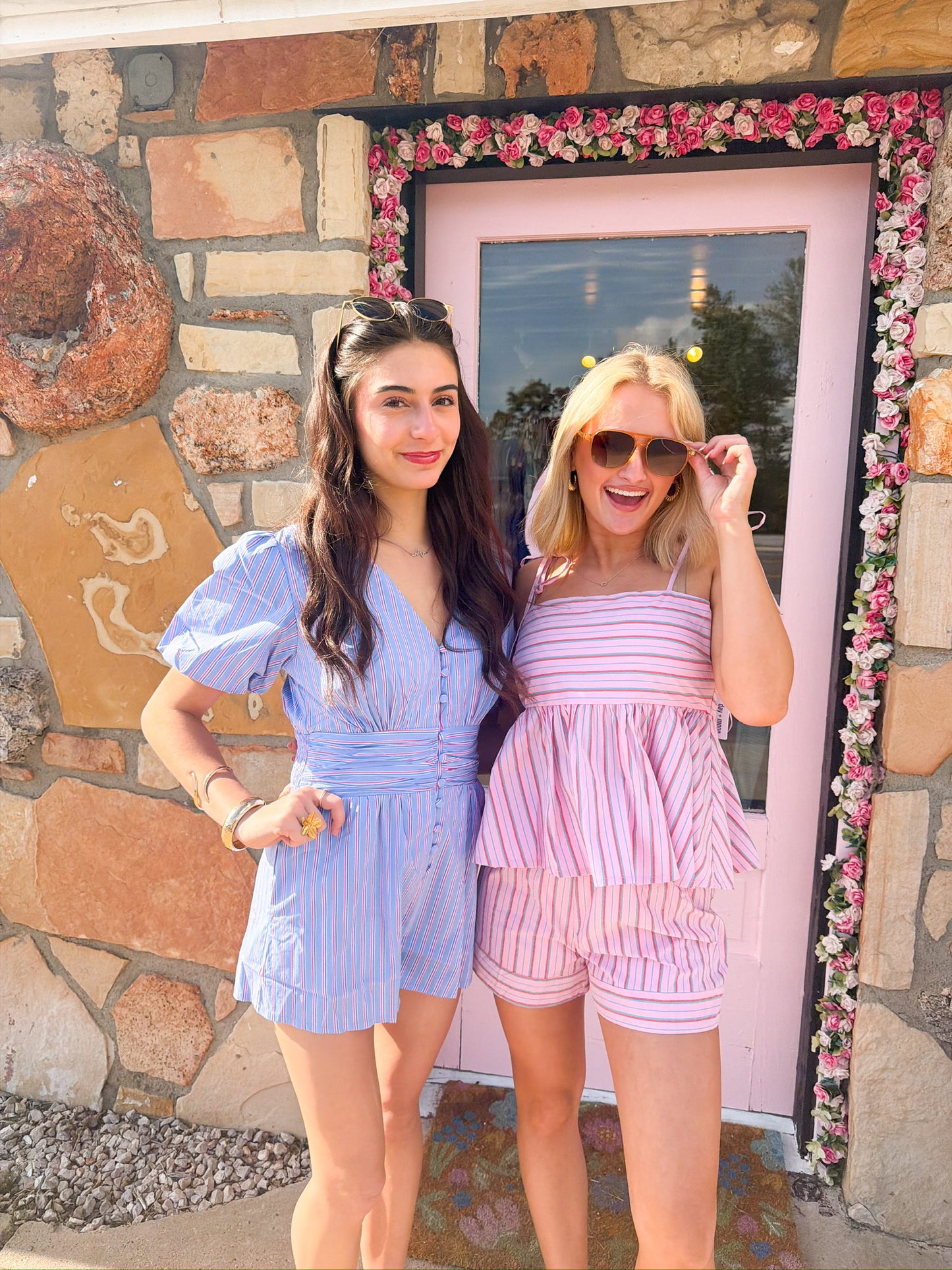 Diana Red and Blue Romper