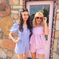 Daisy Pink Striped Set Shorts