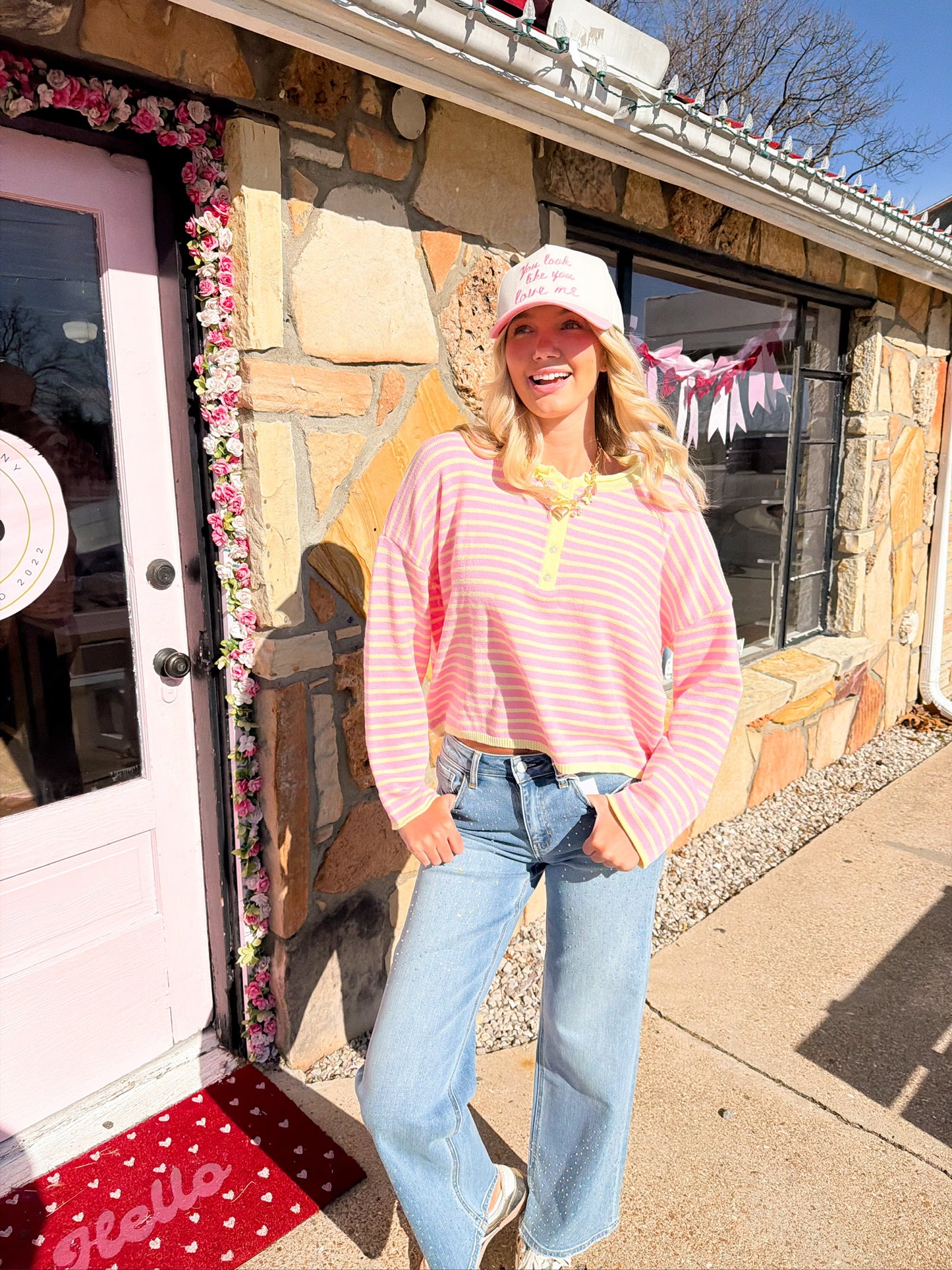 You Look Like You Love Me - Pink Vintage Trucker Hat