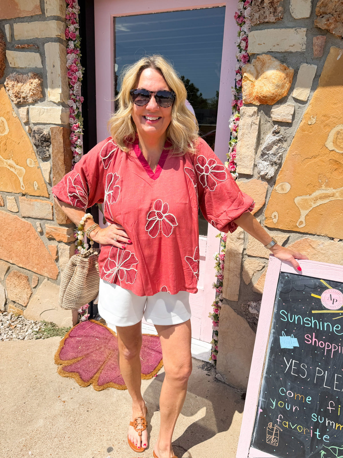 Gia Rose Embroidered Top