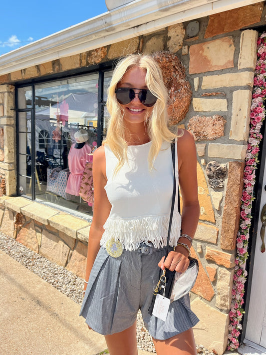 Darla Houndstooth Shorts