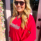 Lyla Red Gameday Windbreaker