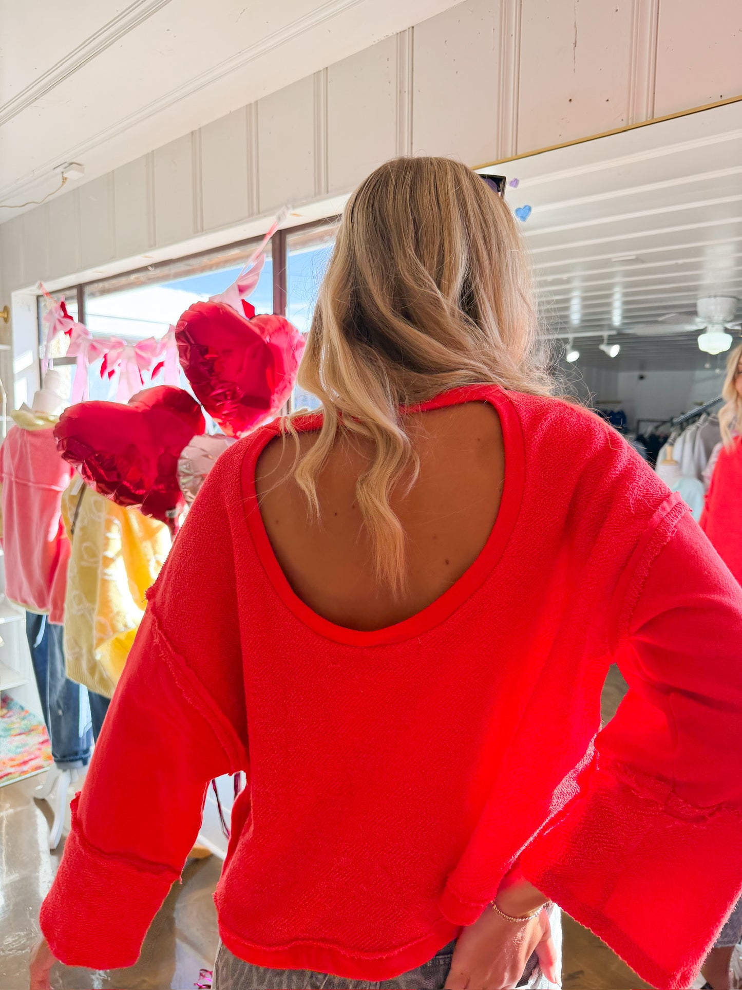 Brynn Red Sweatshirt