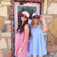 Andrea Gingham Swing Mini Dress Rose
