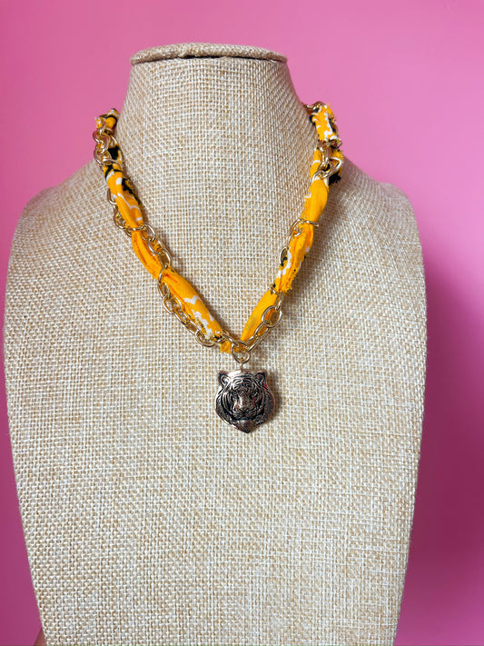 Tiger Ribbon Necklace