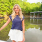 Sophie navy striped top