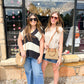 Harley Striped V-neck Side Slit Sweater Vest