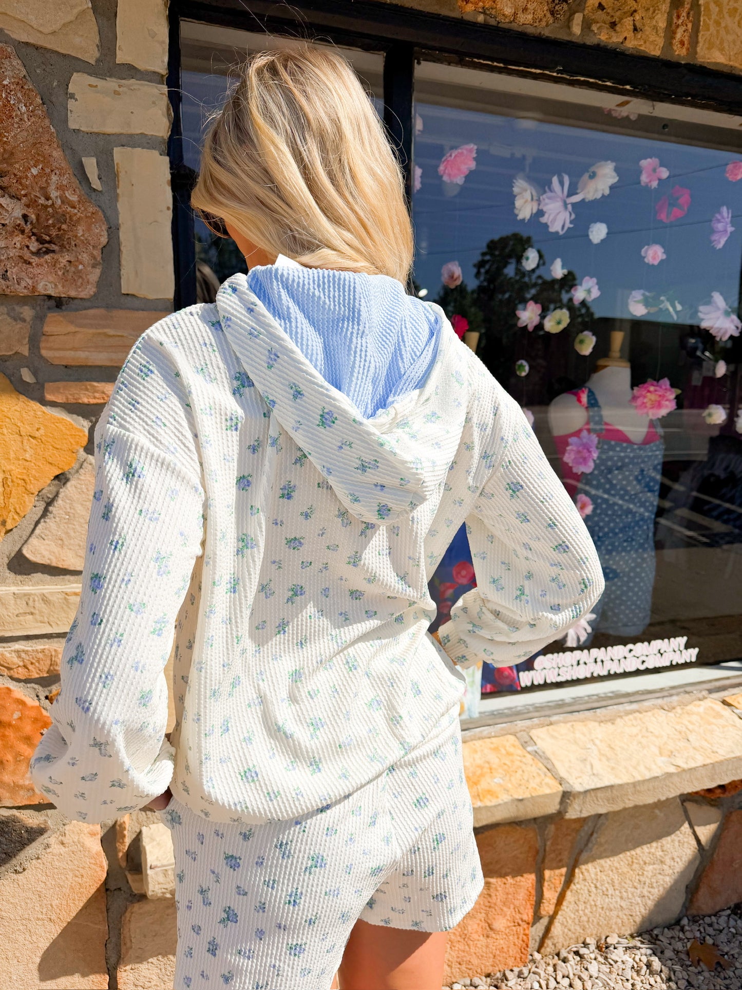 Luna Blue Floral Shorts