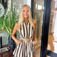 Sienna Stripe Belted Romper