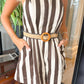 Sienna Stripe Belted Romper