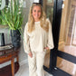 Daphne Tan Striped Pants