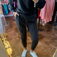 Scuba Crewneck Pullover & Joggers Black