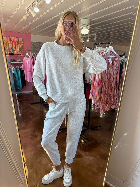 Scuba Crewneck Pullover & Joggers Lt H Grey