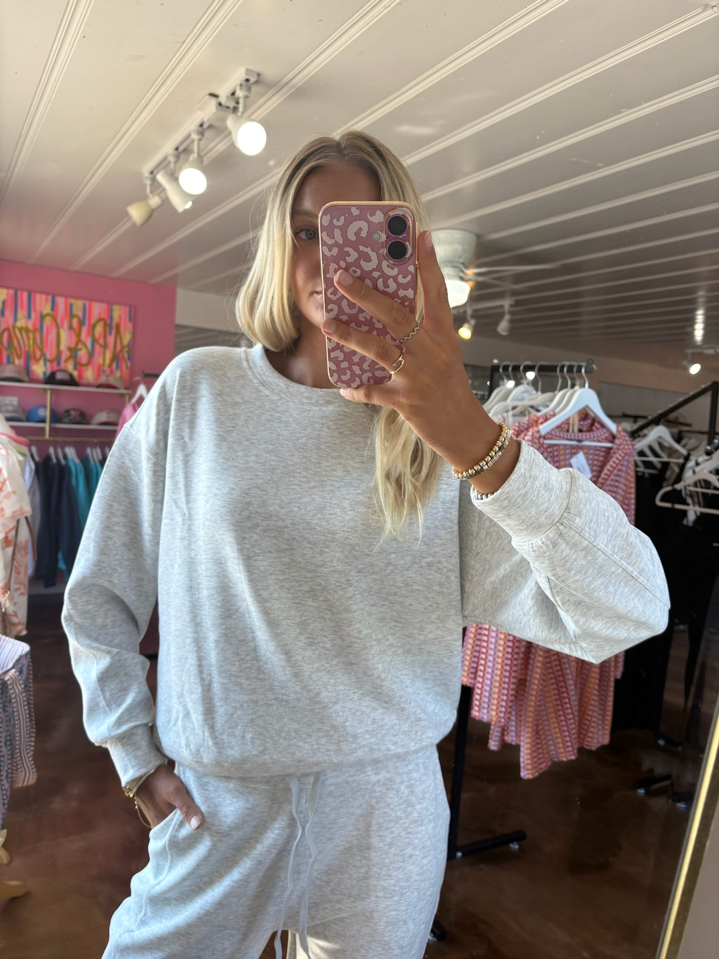 Scuba Crewneck Pullover & Joggers Lt H Grey
