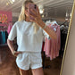 Scuba Short Sleeve Top & Shorts Set H Grey