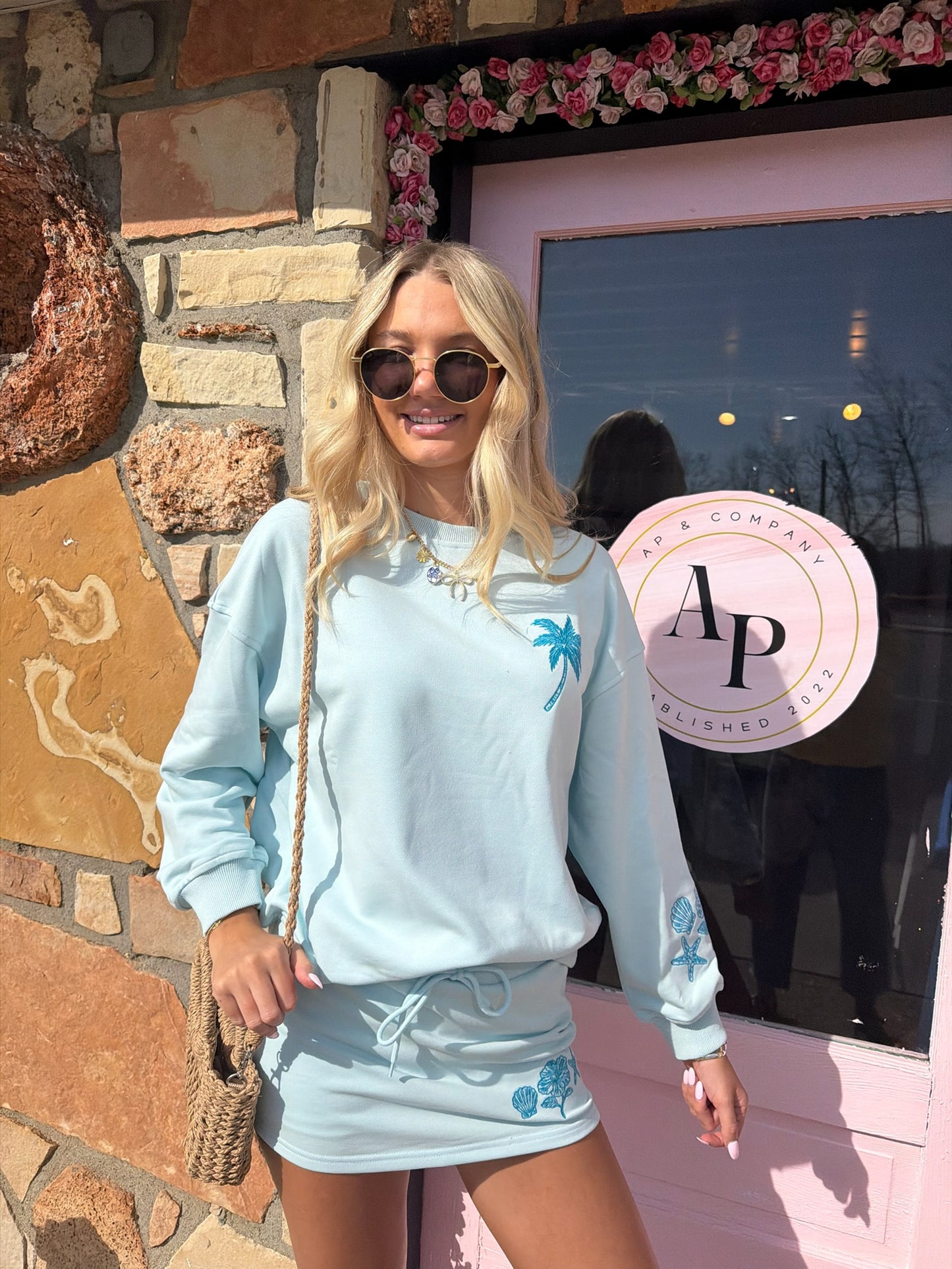 Lydia Blue Coastal Top