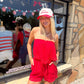 Sky Red Romper