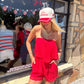 Sky Red Romper