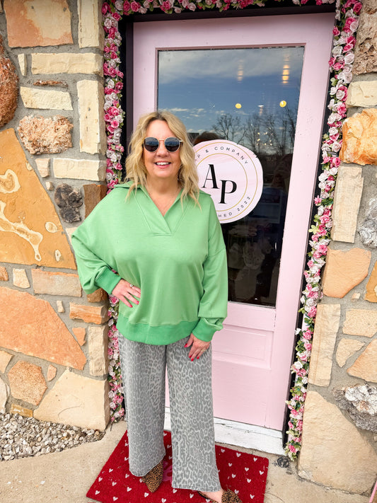 Giselle Sage Green Top