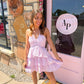 Dallas Lilac Pink Stripe Dress