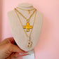 Bari 18K Non-Tarnish Cross Chain Necklace