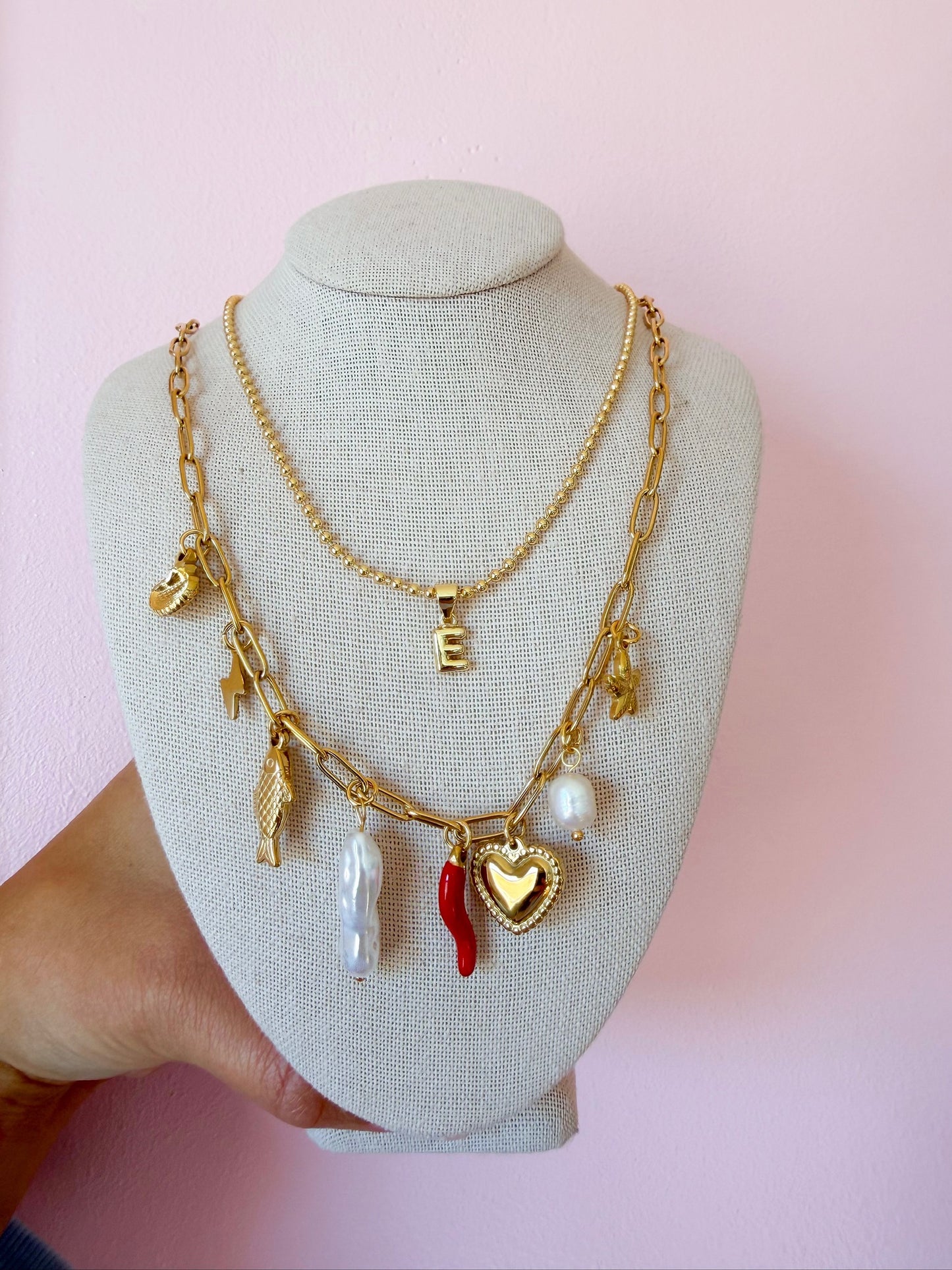 Levi Gold Initial Necklace