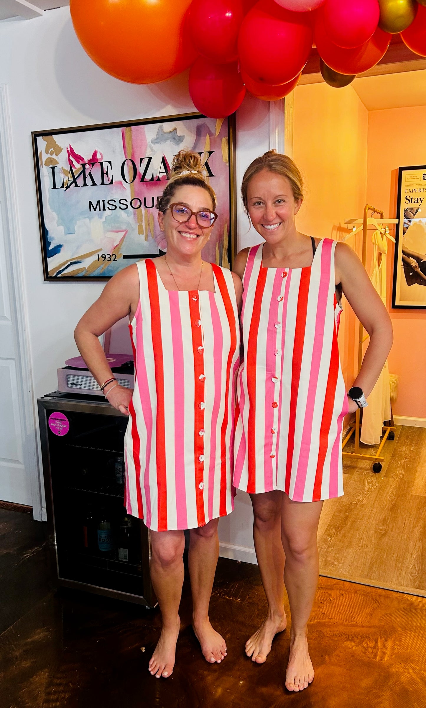Ella Pink Striped Dress
