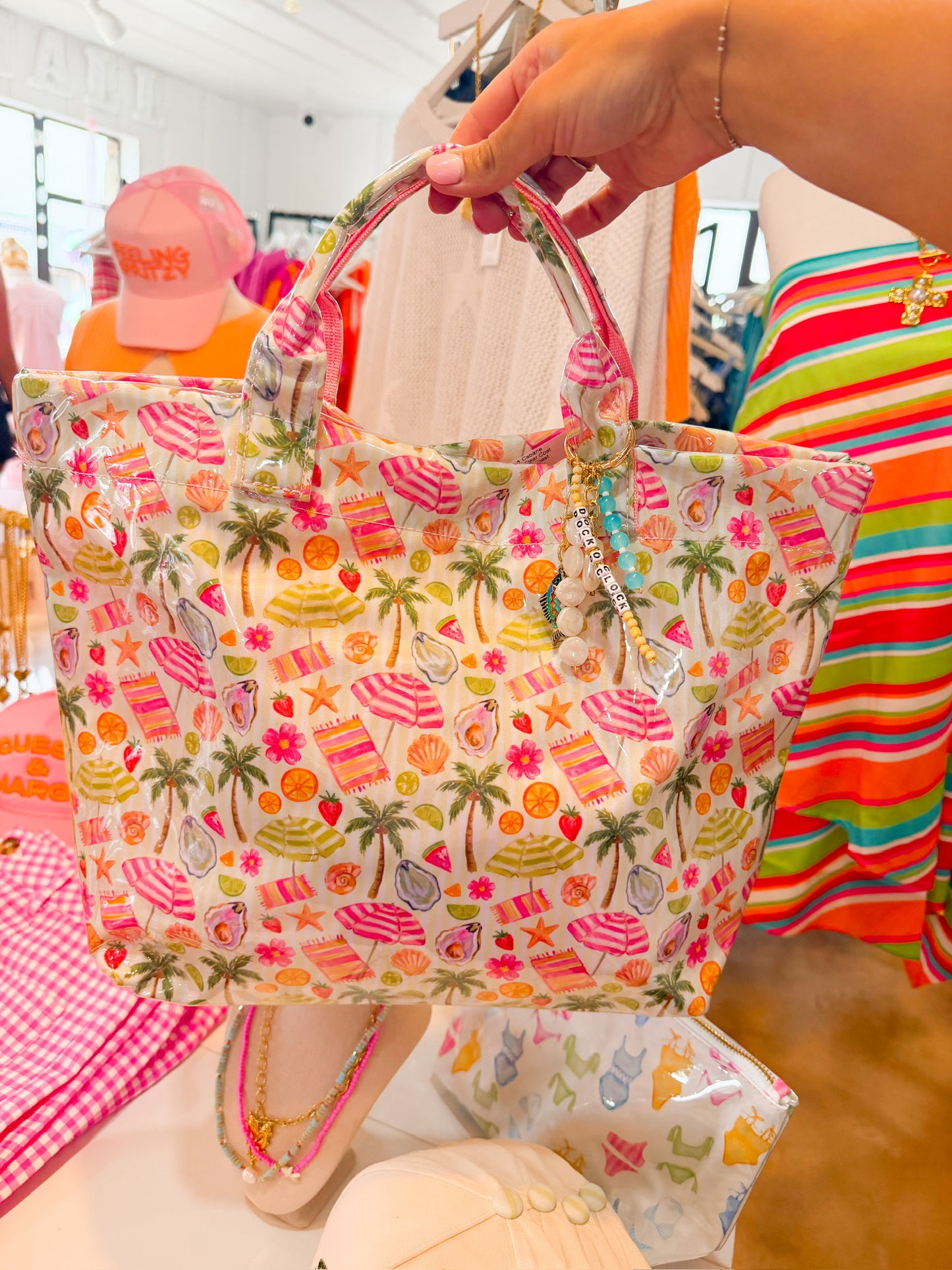 Cabana Clear Coat Tote Tropical Toast