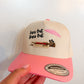 Suns Out Buns Out - Hat Pink and Cream