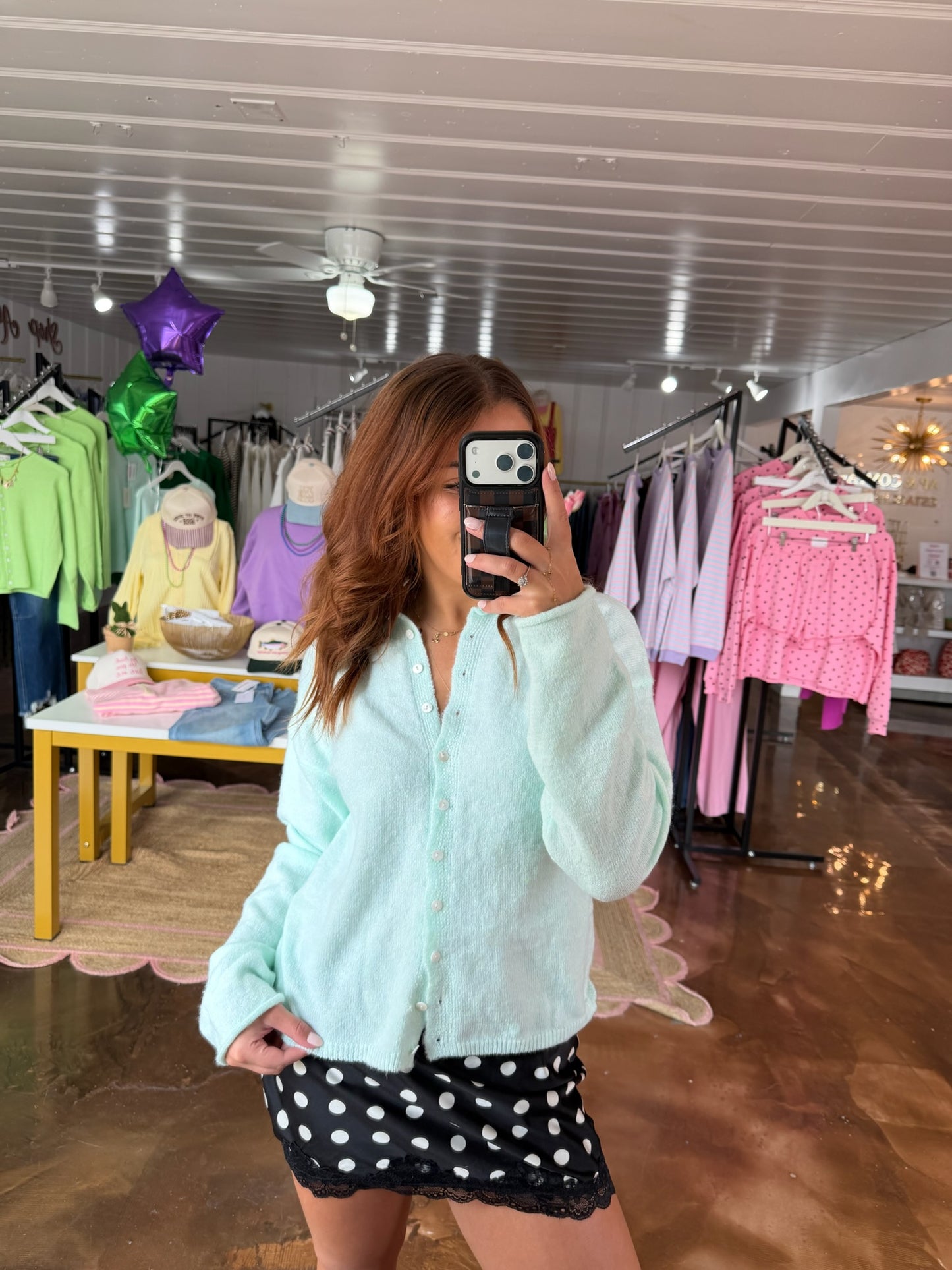 Blair Black Polka Dot Skirt