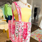 Pink Petale | Large Quilted Ruffle Tote Bag