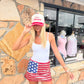 Lora Low Rise Usa Flag Sequins