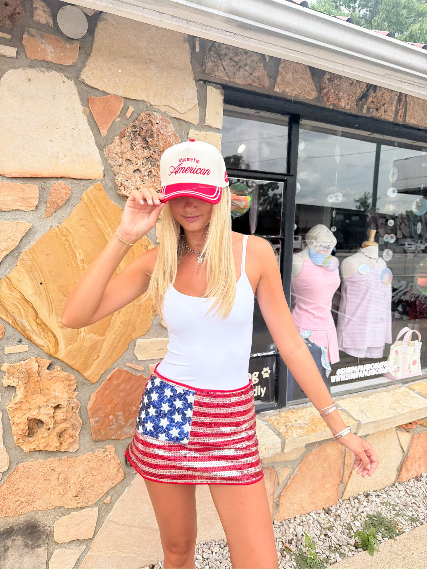 Lora Low Rise Usa Flag Sequins
