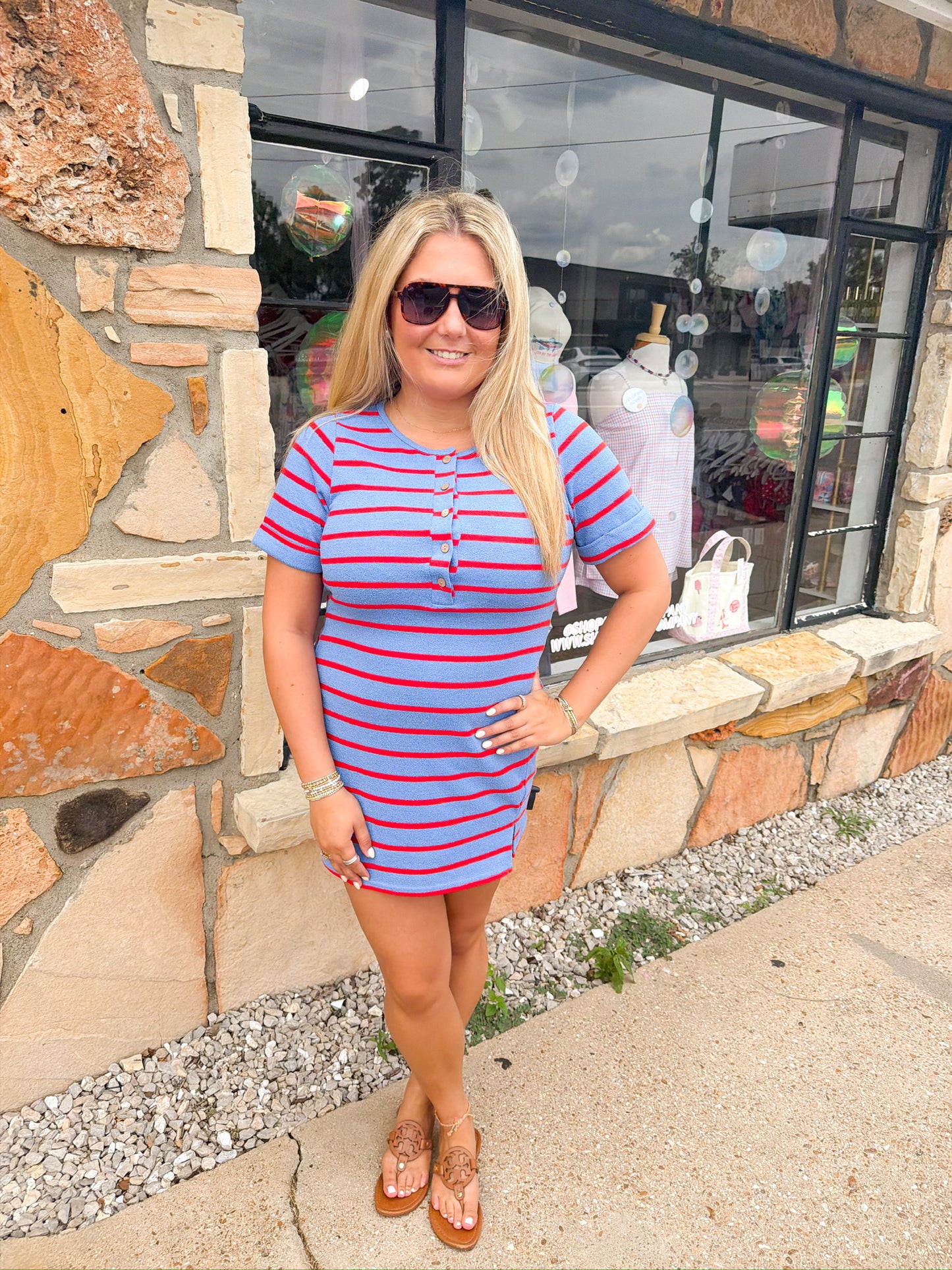 Darla Blue and Red Dress