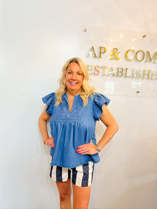 Ella denim top