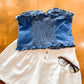 Demi denim corset top
