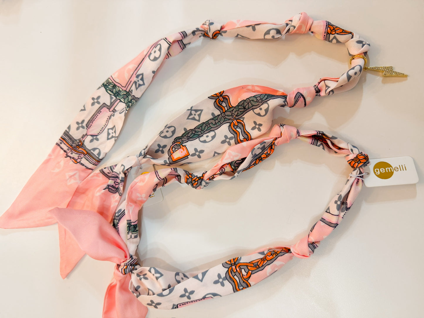 Knotted Scarf Louis Pink