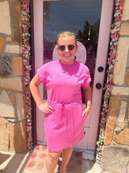Gina Peony Scallop Hem Dress